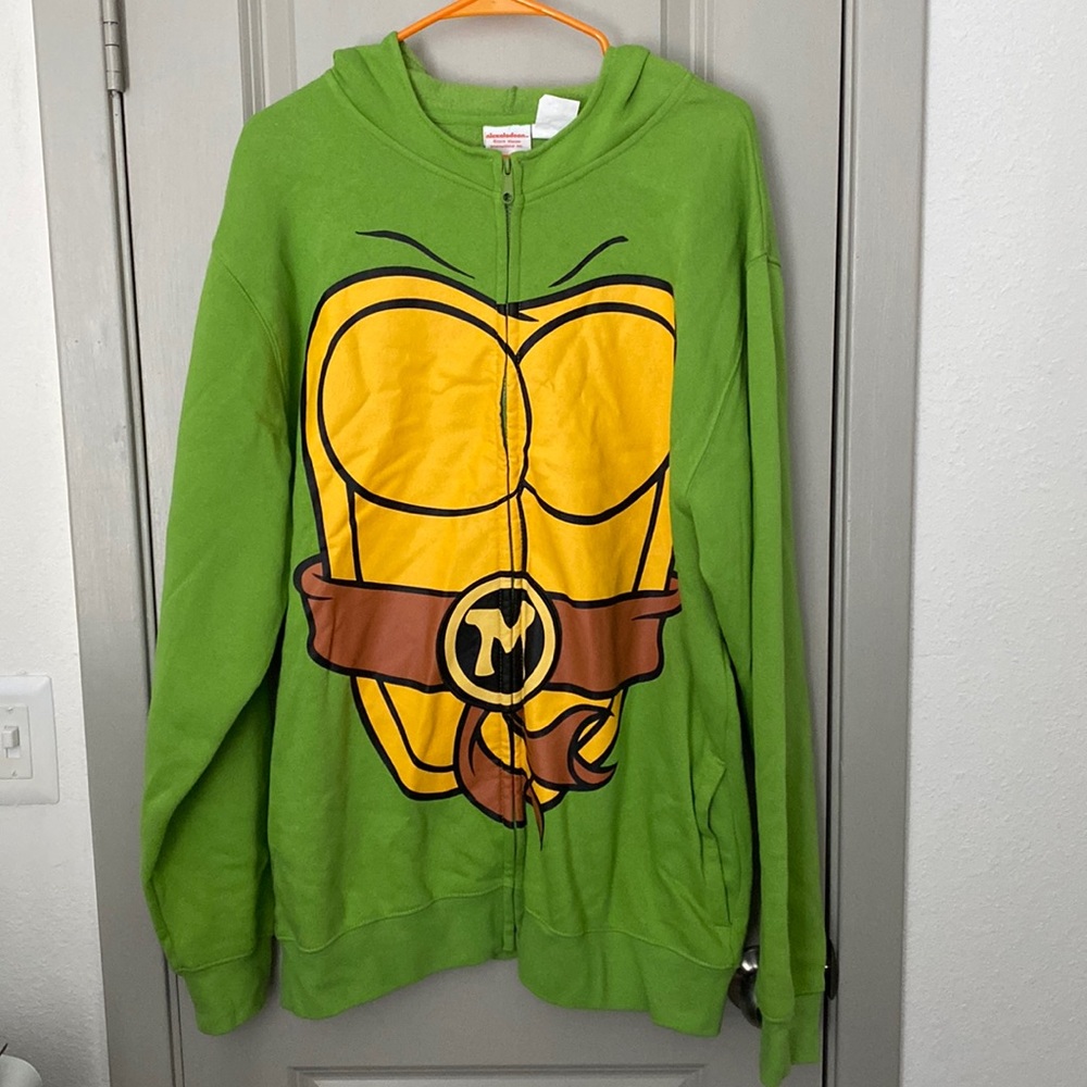 Ninja Turtles Michaelangelo Zip Up Mask Hoodie